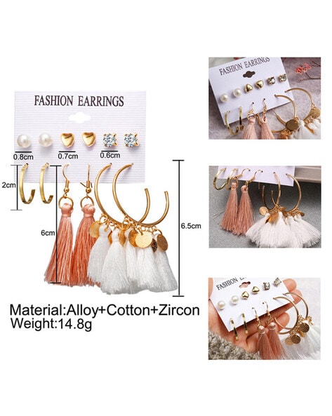 white earrings