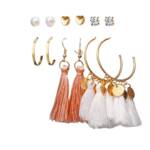 white earrings