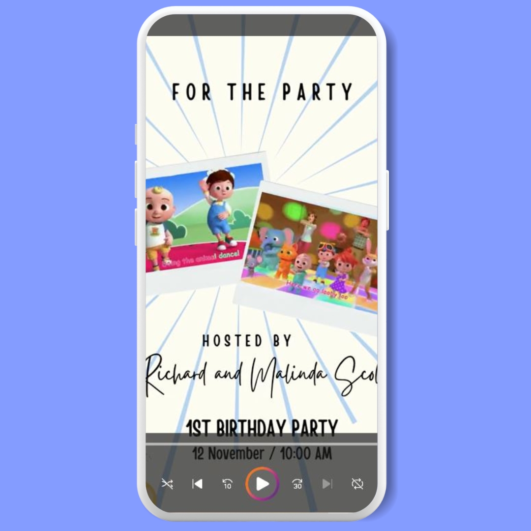 Delightful Cocomelon birthday invitation card | Trendy Theme