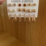 Gold-Plated Fashion Earrings Set