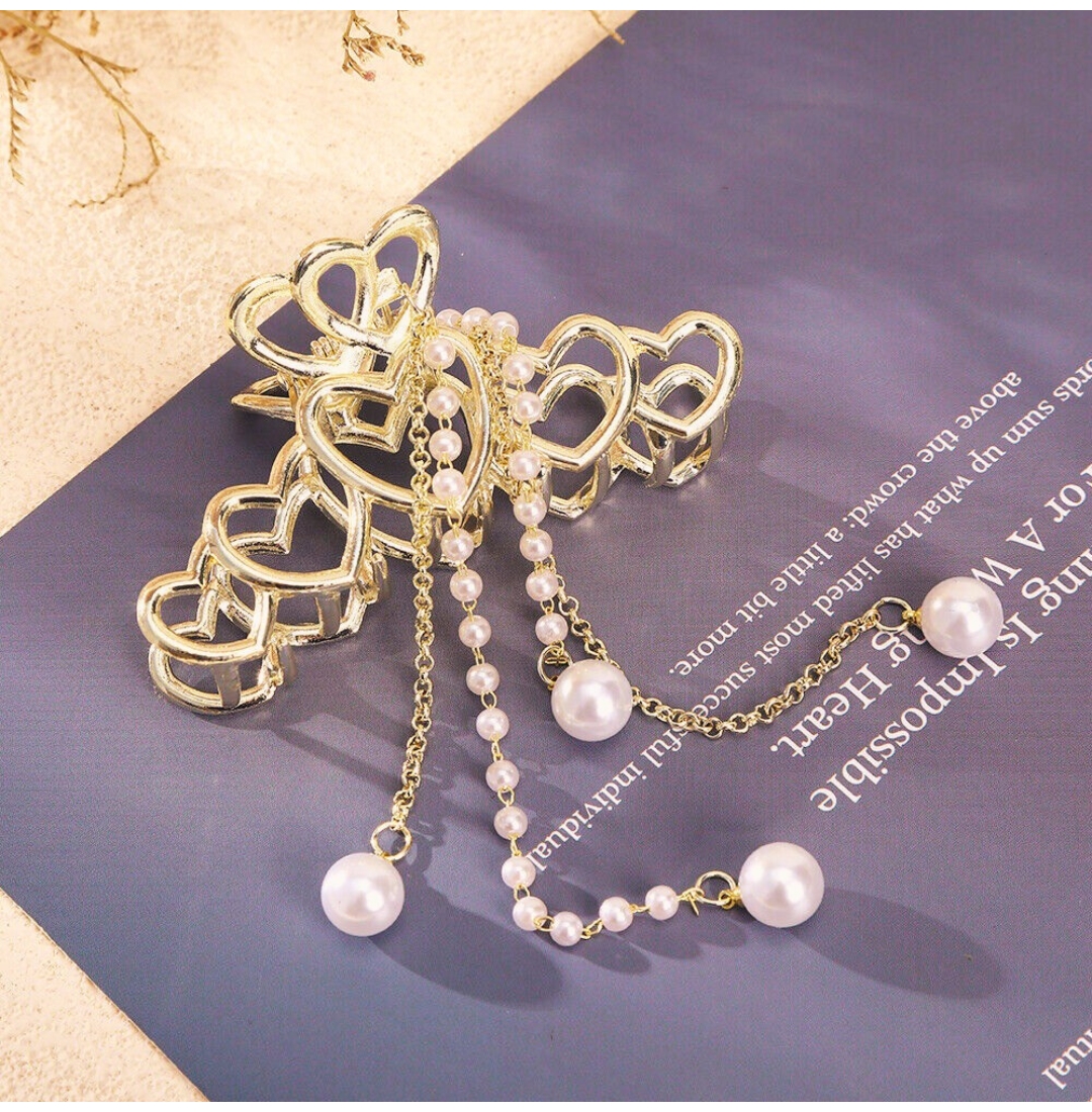 pearl tassel hair clutcher pearl tassel hair clutcher