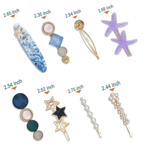 Korean starfish hair clips set