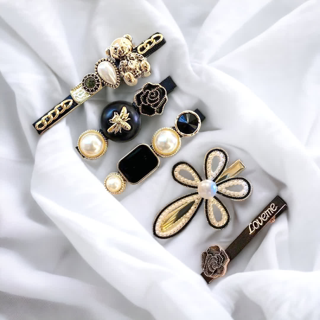 5-9-PhotoRoom Korean flower hair clips set