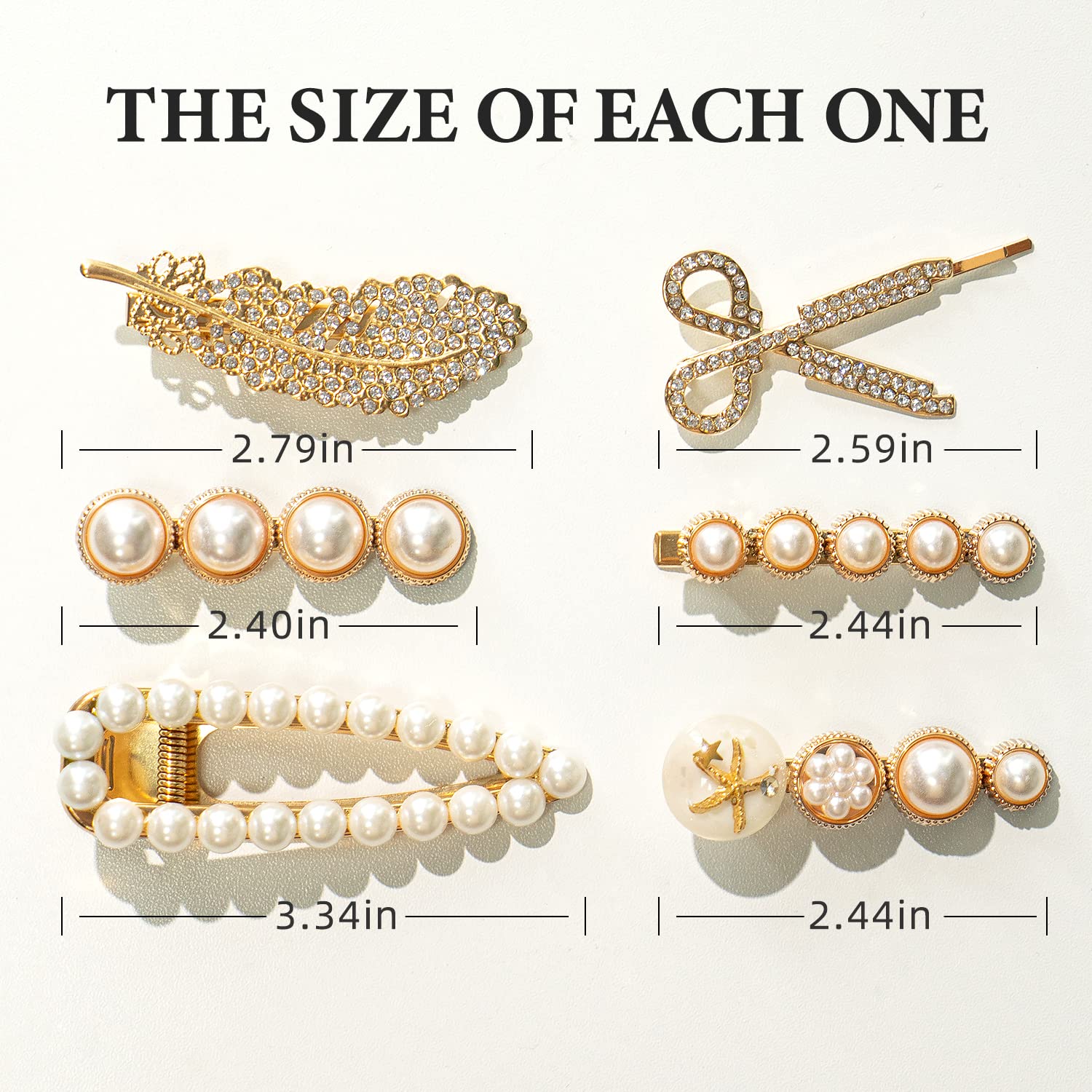 Pearl Mixed Hair Clips Set Pearl Mixed Hair Clips Set