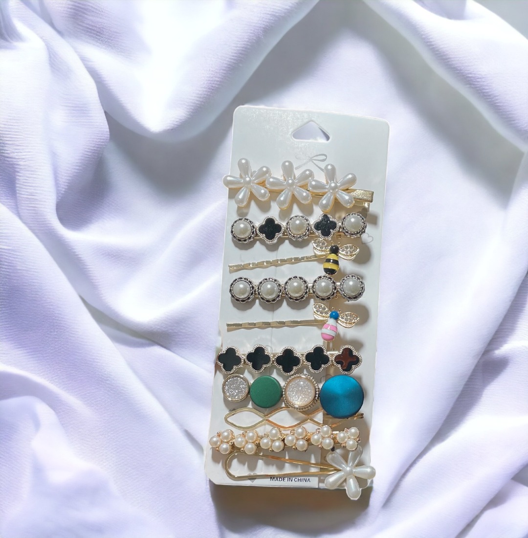 Main-6-PhotoRoom Korean pearl flower hair clips set