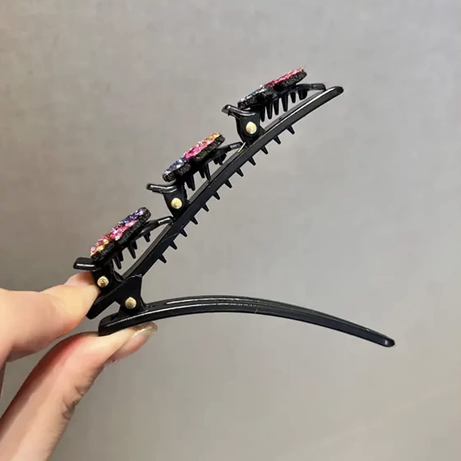 Colorful crystal clover hair clip Colorful crystal clover hair clip