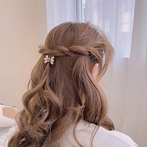 Pearl Flower Hair Clips