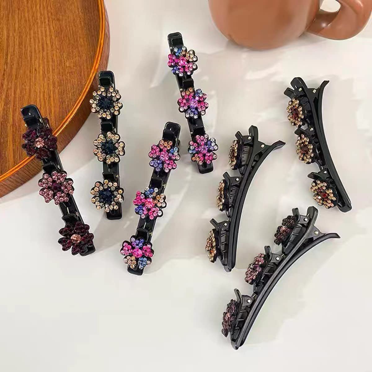 Colorful crystal clover hair clip Colorful crystal clover hair clip