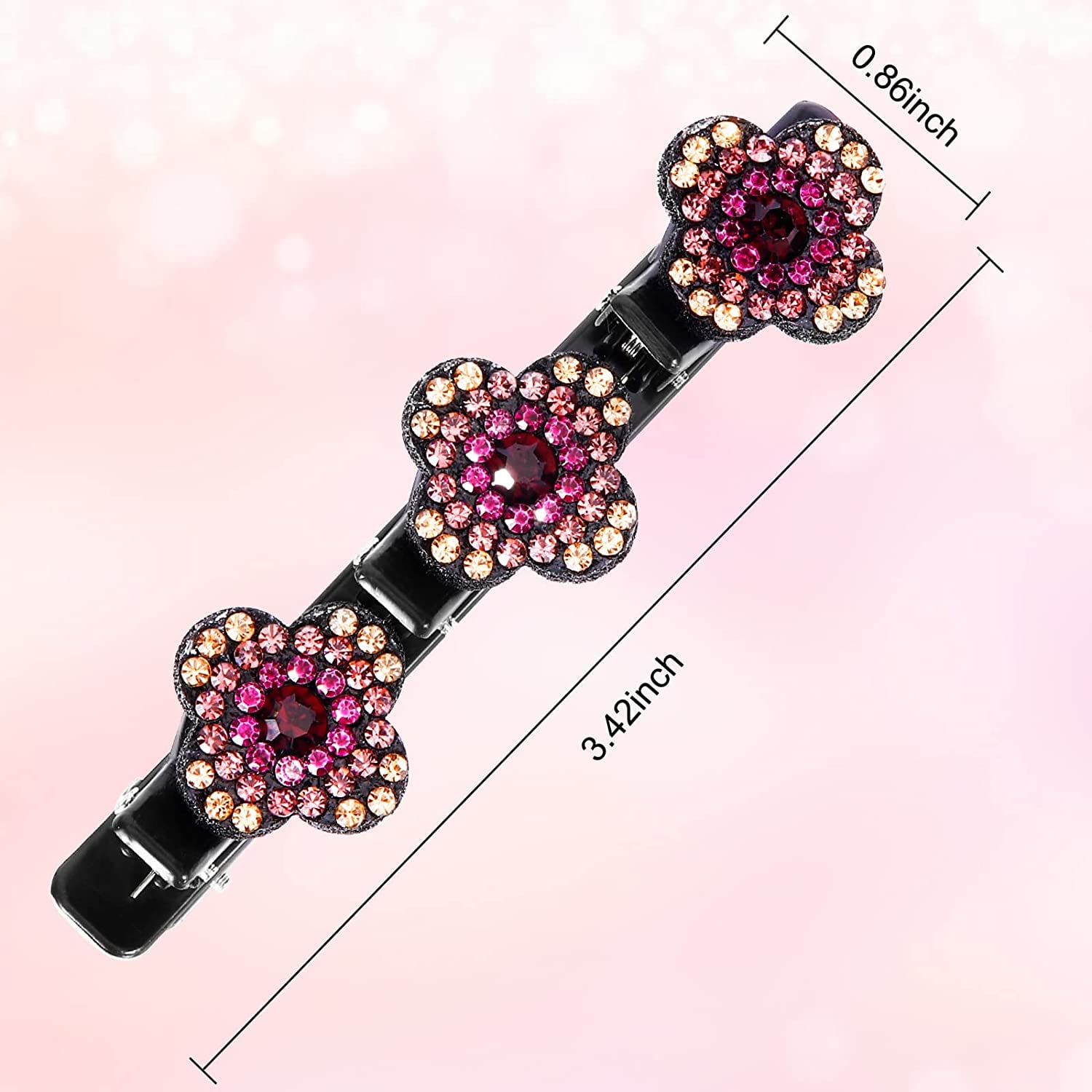 Braided petal hair clip set Braided petal hair clip set