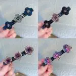 Braided petal hair clip set