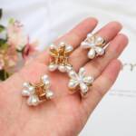 Pearl Flower Hair Clips