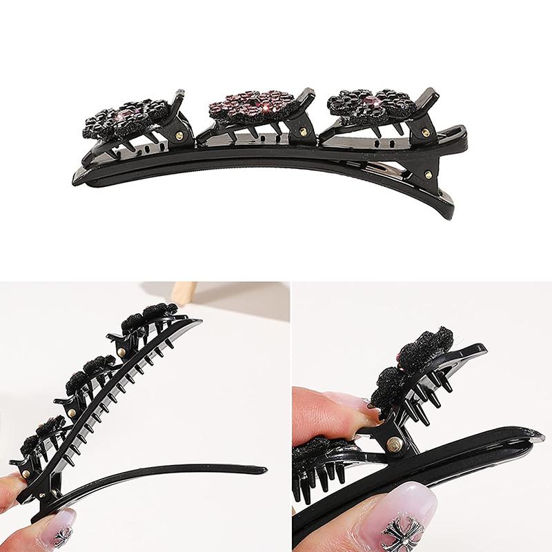 Braided petal hair clip set Braided petal hair clip set