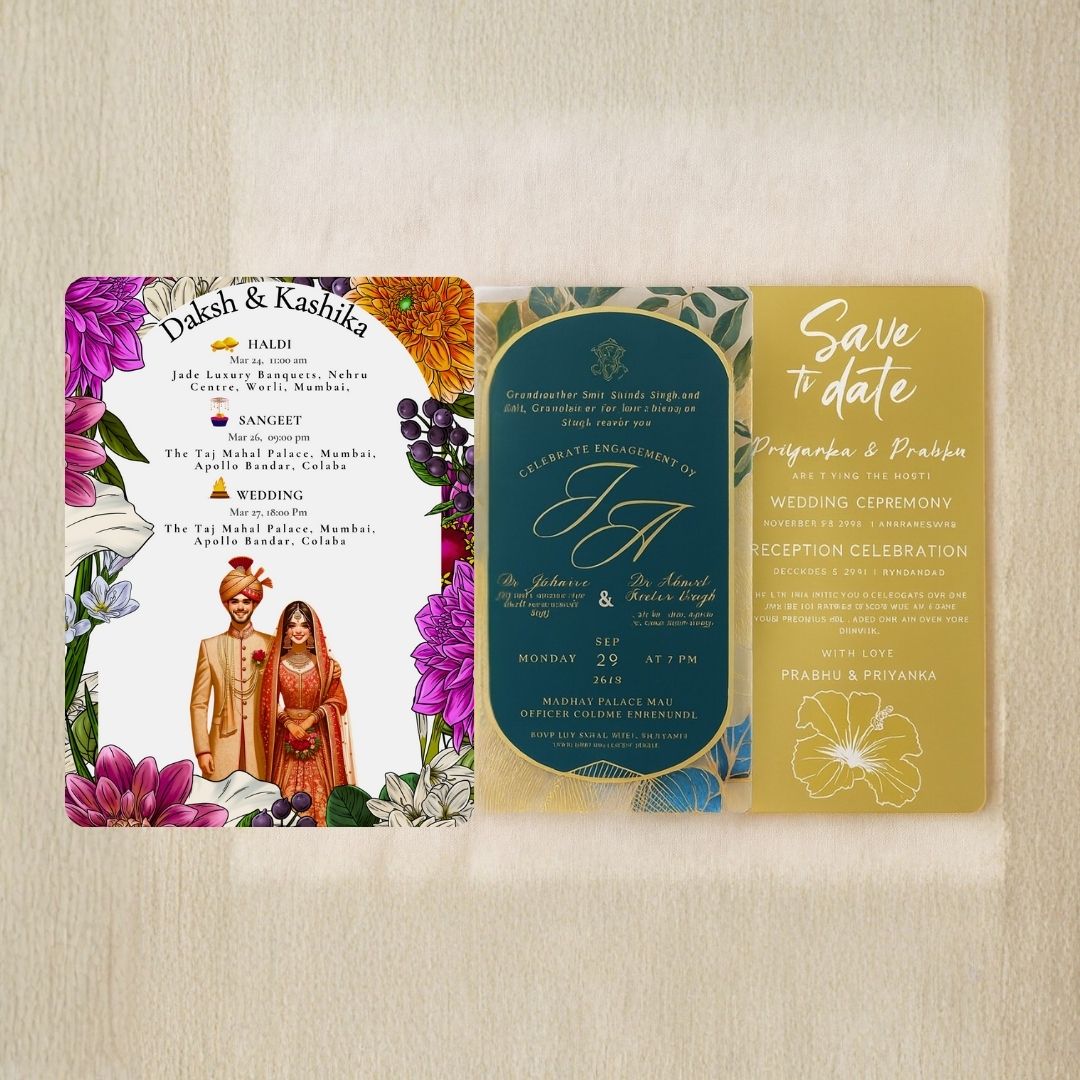 Sample Pack: Acrylic Wedding Invitation (Generic Design)